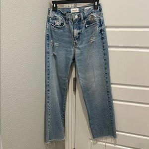 Frame Denim Blue Straight Leg Jeans